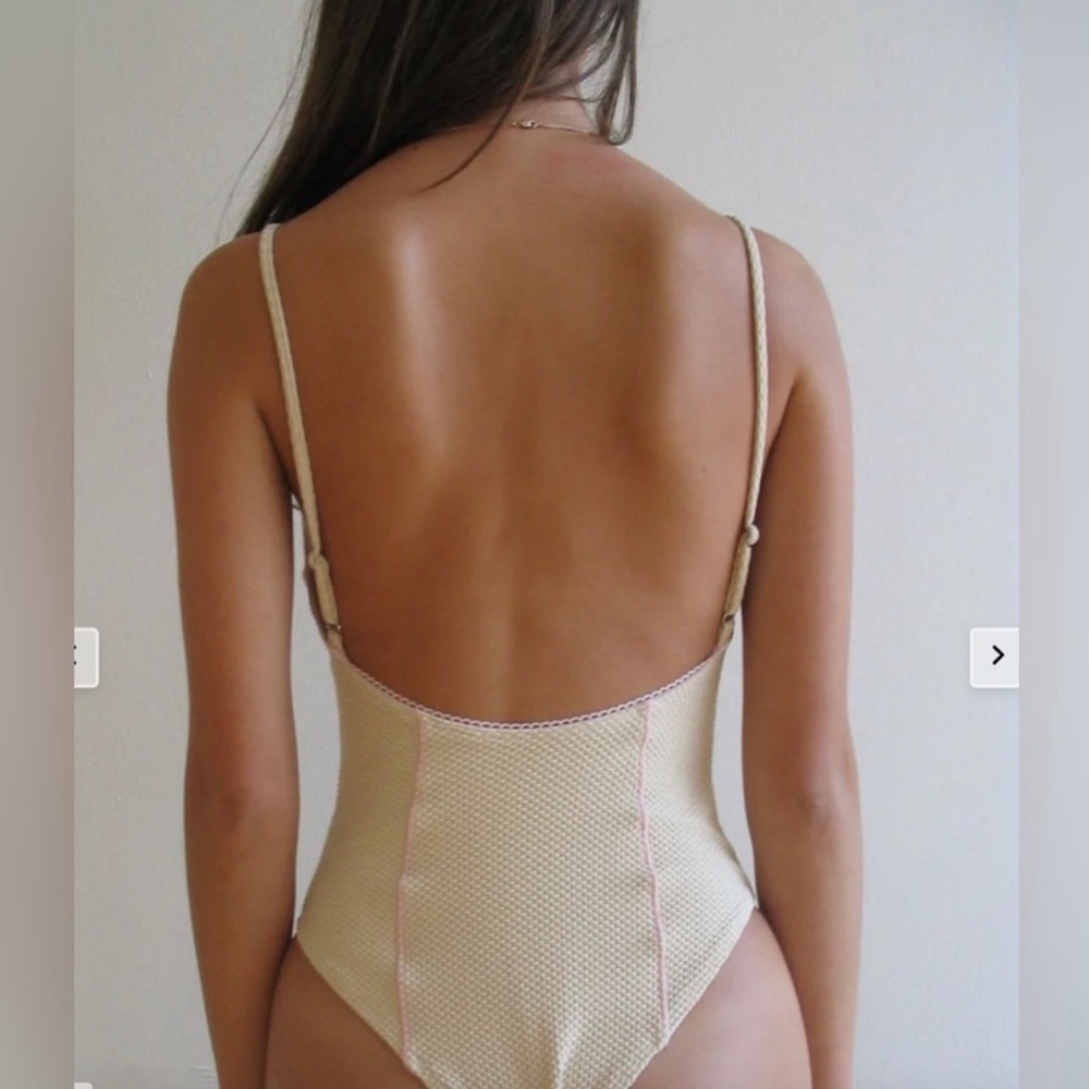 Frankie’s Bikinis Julianna waffle thermal cheeky one piece with cut outs - Picture 6 of 13